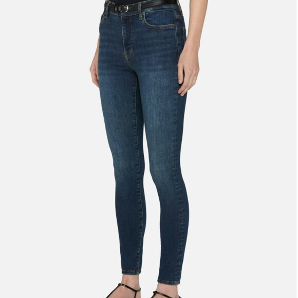 FRAME The Alix in Flaunt Skinny Jeans Dark Wash Blue 26 or 2 - Picture 3 of 9